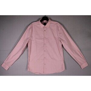 Armani Exchange A|X Men's M Pink Striped Long Sleeve Snap Button Up Shirt